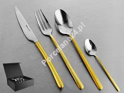 Komplet sztućców 65 cz. na 12 osób Hisar - Bahama Gold Satin (4.0/3.0mm) matowe złoto