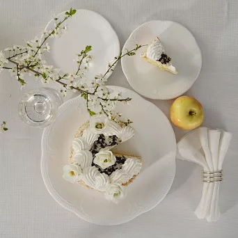 Talerz deserowy 17 cm Villa Italia - White Princess