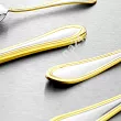 Komplet sztućców 24 cz. na 6 osób Hisar - Avsa Gold (3.0/2.5 mm) złocone