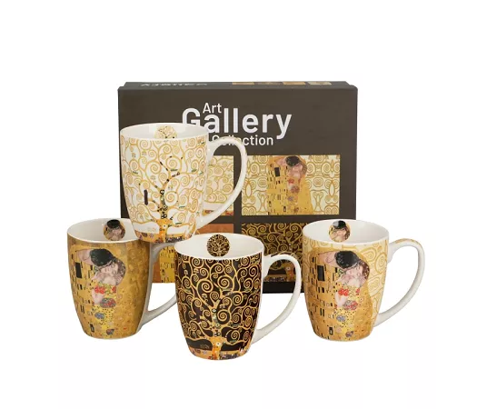 Komplet 4 kubków 0,36 L Duo - Inspaierd by Klimt 15.K4K-KLI Komplet 4 kubków 0,36 L Duo - Inspaierd by Klimt 15.K4K-KLI