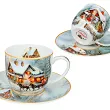 Komplet 2 filiżanek ze spodkami 0,25 l Carmani - Zimowa Idylla 33.219-9106