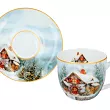 Komplet 2 filiżanek ze spodkami 0,25 l Carmani - Zimowa Idylla 33.219-9106