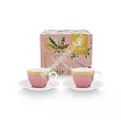 Komplet 2 filiżanek ze spodkiem 0,12 L Pip Studio - La Majorelle Pink 51.LMP.004.107