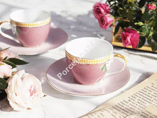 Komplet 2 filiżanek ze spodkiem 0,12 L Pip Studio - La Majorelle Pink 51.LMP.004.107 Komplet 2 filiżanek ze spodkiem 0,12 L Pip Studio - La Majorelle Pink 51.LMP.004.107