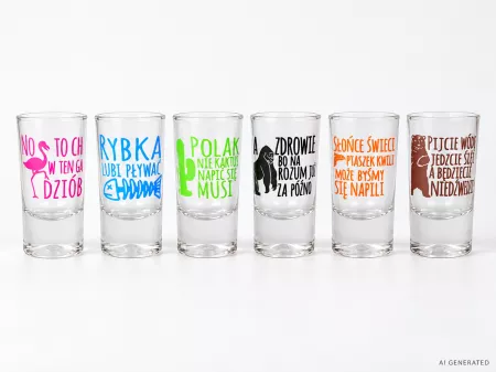 Kpl. kieliszków do wódki 25 ml (6 szt.) Glasmark - HUMOR ZWIERZĘTA 4G.57-0090-4685