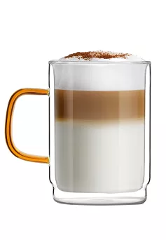 Kpl. 2 szklanek termicznych z podwójną ścianką 350 ml Vialli Design - Amber 1K.AMB.8593