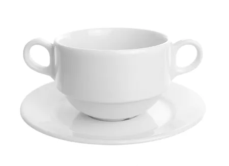 Bulionówka z uszami ze spodkiem 0,32 L / 16 cm Lubiana - Wersal (nr 2227, 2214)