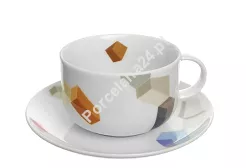 Komplet filiżanek ze spodkiem 0,28 L / 15,5 cm (12el) Ćmielów Design Studio - New Atelier G193 CUBES