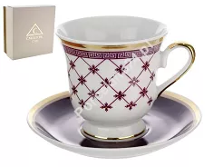 Filiżanka ze spodkiem 0,25 L / 14,5 cm (do kawy) Ćmielów - Astra G364 GIFT BOX