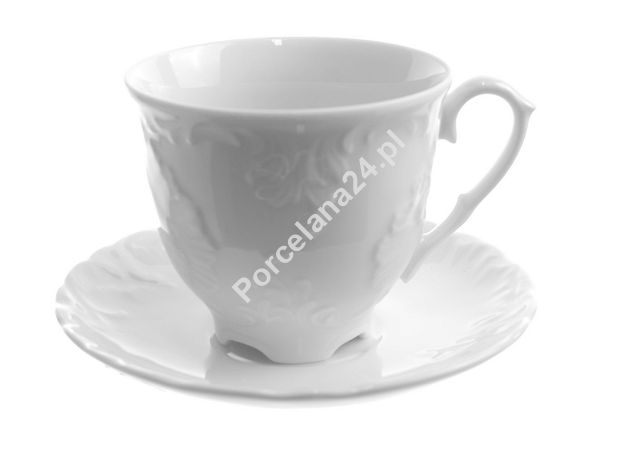 Filiżanka ze spodkiem 0,17 L / 12,5 cm Ćmielów - Rococo 0001 Filiżanka ze spodkiem 0,17 L / 12,5 cm Ćmielów - Rococo 0001