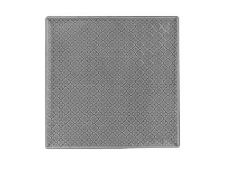 Talerz płytki kwadratowy 25,5x25,5 cm Lubiana - Marrakesz Szary