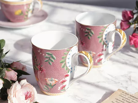 Komplet 2 kubków 0,35 L Pip Studio - La Majorelle Pink 51.LMP.002.305