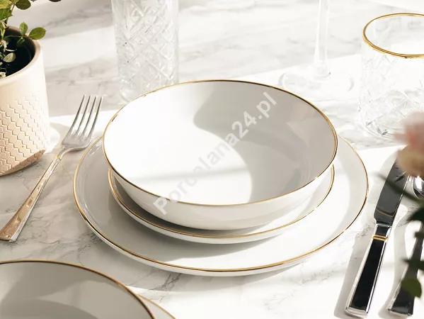 Komplet talerzy na 6 osób (18el) Lubiana - Ankara Gold 1608C Komplet talerzy na 6 osób (18el) Lubiana - Ankara Gold 1608C