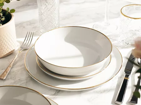 Komplet talerzy na 6 osób (18el) Lubiana - Ankara Gold 1608C