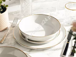 Komplet talerzy na 6 osób (18el) Lubiana - Ankara Gold 1608C