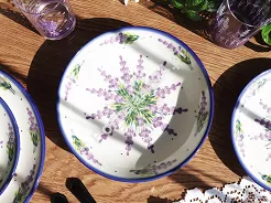 Talerz głęboki 21 cm Bolesławiec - Lawendowy Zakątek