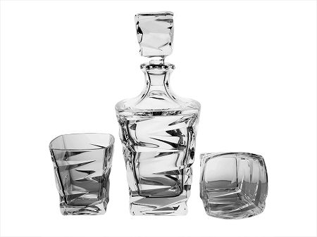 Kpl. szklanek do whisky 0,3 L (6szt) + karafka 0,75L (1szt) Bohemia - ZIG ZAG 4SB.ZZ.761798