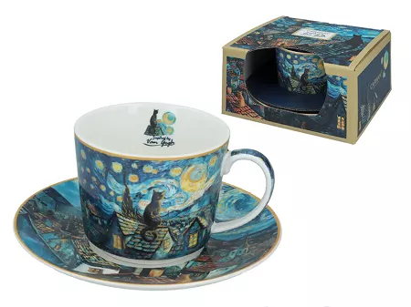 Filiżanka ze spodkiem 0,23 L Carmani - Inspirowana malarstwem V. van Gogh 33.830-0061