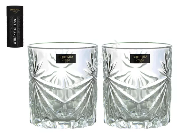 Kpl. szklanek do whisky 320 ml (2 szt.) w tubie Bohemia Prestige - Fiore 4SB.TUBA.802374 Kpl. szklanek do whisky 320 ml (2 szt.) w tubie Bohemia Prestige - Fiore 4SB.TUBA.802374