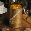 Szklana latarnia LED z timerem (12 cm) Altom Design - Gwiazdki Złota 07.LAT.1623