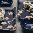 Zestaw do sushi dla 2 osób (4 el.) z pałeczkami Tokyo Design Studio - Sakura Navy 33759