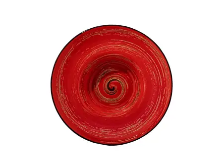 Talerz głęboki (do pasty) 22,5 cm  Wilmax - Spiral Czerwony 669223