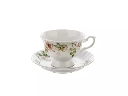 Filiżanka ze spodkiem 0,22 L / 14,5 cm (do herbaty) Chodzież - Iwona G841 Flores
