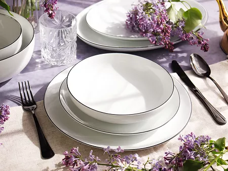 Serwis obiadowy na 12 osób (40el.) Bogucice - Base Black 1227