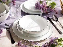 Serwis obiadowy na 12 osób (40el.) Bogucice - Base Black 1227