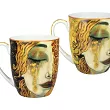 Komplet 2 kubków 0,25 L Carmani - Gustav Klimt, Złote Łzy 33.532-7407