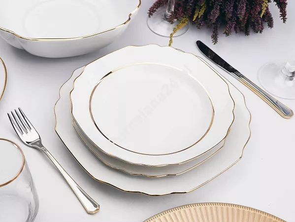 Serwis obiadowy na 6 osób (20 el.) Porcel - Premium Gold Serwis obiadowy na 6 osób (20 el.) Porcel - Premium Gold