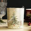 Świecznik szklany 8 cm Altom Design - Choinki biały 07.CHR.1630