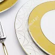 Komplet talerzy na 6 osób (18 el.) Ćmielów - Jenny Solaris White - Gold