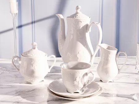 Garnitur do kawy na 6 osób (21el) Ćmielów - Rococo 0001