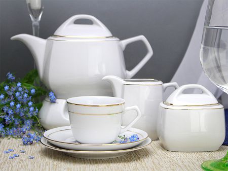 Garnitur do herbaty na 6 osób (23 el.) Ćmielów - Pułaski 3604