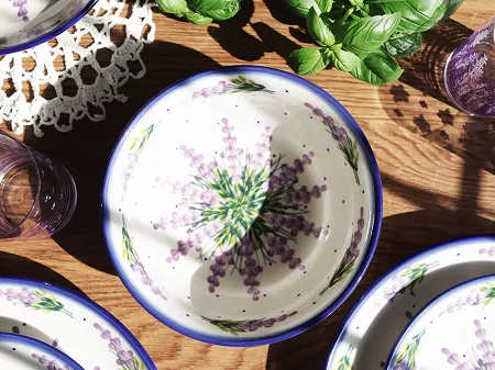 Salaterka 18 cm Bolesławiec - Lawendowy Zakątek