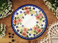Talerz płytki 26 cm Bolesławiec - Maki Smolińskiej