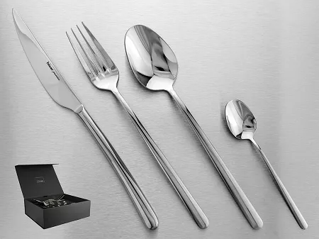 Komplet sztućców 65 cz. na 12 osób Hisar - Bahama (4.0/3.0mm) wysoki połysk