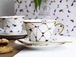 Filiżanka ze spodkiem 0,25 l Bogucice - Arlekin 1179 GIFT BOX