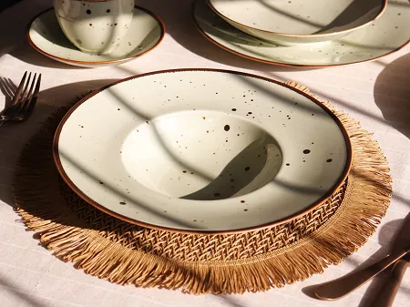 Talerz do pasty 29 cm Bogucice - Alumina Cottage Green Tea 1220