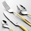 Komplet sztućców 65 cz. na 12 osób Hisar - Mercury Gold (4.0/3.0mm) złocone