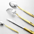 Komplet sztućców 65 cz. na 12 osób Hisar - Mercury Gold (4.0/3.0mm) złocone