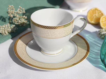Filiżanka ze spodkiem 0,20 L / 15 cm Bogucice - Martha Gold 683