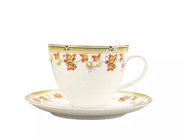 Filiżanka ze spodkiem 0,4 L / 18 cm  Bogucice - Jesień / Autumn 156 Filiżanka ze spodkiem 0,4 L / 18 cm  Bogucice - Jesień / Autumn 156