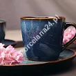 Filiżanka ze spodkiem 0,31 L/ 20 cm Altom Design - Reactive Navy Blue 07.RN.FS31