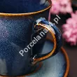 Filiżanka ze spodkiem 0,31 L/ 20 cm Altom Design - Reactive Navy Blue 07.RN.FS31