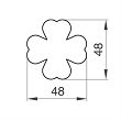 Wykrawacz 4,8 cm Smolik - Koniczyna czterolistna 4SS.323/V