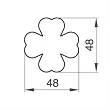 Wykrawacz 4,8 cm Smolik - Koniczyna czterolistna 4SS.323/V