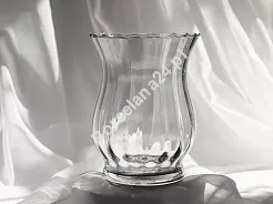 Świecznik / wazon ryflowany 20 cm Krosno - Home&Living Dymny 44.WA-C990-0200-DN