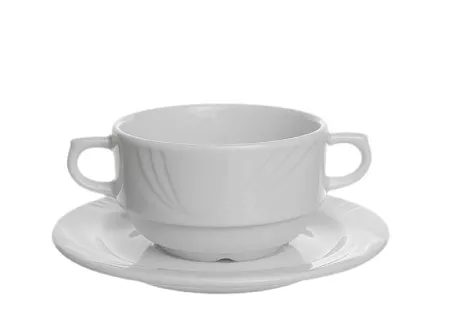 Bulionówka z uszami ze spodkiem 0,32 L / 16,5 cm Lubiana - Arcadia (nr 0517, 0515)